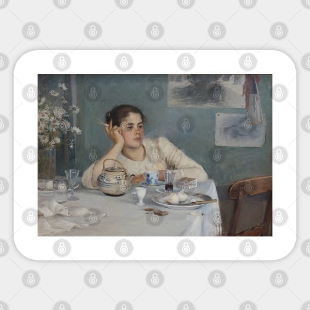 After Breakfast Painting Elin Danielson Gambogi 1890 Sticker by HipHopTees